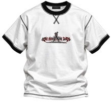 Load image into Gallery viewer, THE HEARTBREAK CITY “LEATHERFACE” Contrast-Stitched Ringer T-Shirt