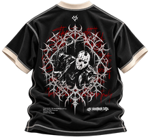 Load image into Gallery viewer, THE HEARTBREAK CITY “JASON” Black Contrast-Stitched Ringer T-Shirt