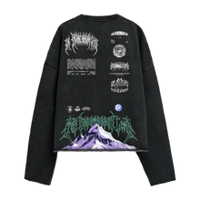 Load image into Gallery viewer, THE HEARTBREAK KID ‘Above The Mountains’ 440GSM Unisex Washed Cropped Sweatshirt