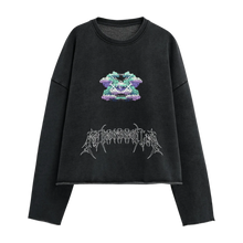 Load image into Gallery viewer, THE HEARTBREAK KID ‘Above The Mountains’ 440GSM Unisex Washed Cropped Sweatshirt