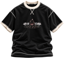 Load image into Gallery viewer, THE HEARTBREAK CITY “JASON” Black Contrast-Stitched Ringer T-Shirt