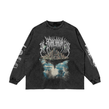 Load image into Gallery viewer, THE HEARTBREAK CITY 'Ascend' 260GSM Unisex Raw Hem Faded Long Sleeve T-Shirt