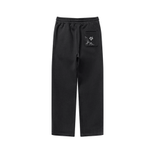 Load image into Gallery viewer, THE HEARTBREAK CITY “High In The Heavens” Black Heavyweight Fleece Oversized Sweatpants (380GSM)
