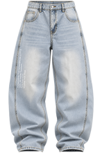 Load image into Gallery viewer, THE HEARTBREAK CITY MEN’S VINTAGE WASH SUNFADE BARREL LEG JEANS
