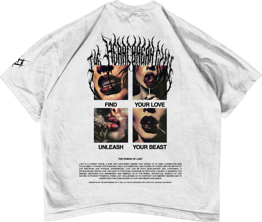 THE HEARTBREAK CITY 'The Power of Lust' 280 GSM Boxy Oversized T-Shirt