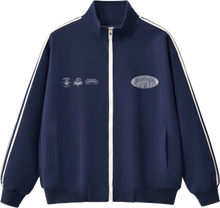 Load image into Gallery viewer, THE HEARTBREAK CITY Contrast Side-Stripe Stand Collar Jacket
