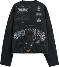 Load image into Gallery viewer, THE HEARTBREAK CITY “Faith In The Shadows” Unisex Heavyweight Washed Cropped Sweatshirt (440GSM)
