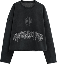 Load image into Gallery viewer, THE HEARTBREAK CITY “Faith In The Shadows” Unisex Heavyweight Washed Cropped Sweatshirt (440GSM)
