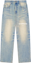 Load image into Gallery viewer, THE HEARTBREAK CITY Sun Fade Raw Hem Denim Jeans
