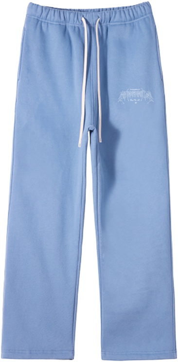 THE HEARTBREAK CITY ‘Glacier Blue’ Fleece Straight Leg Pants (360GSM)